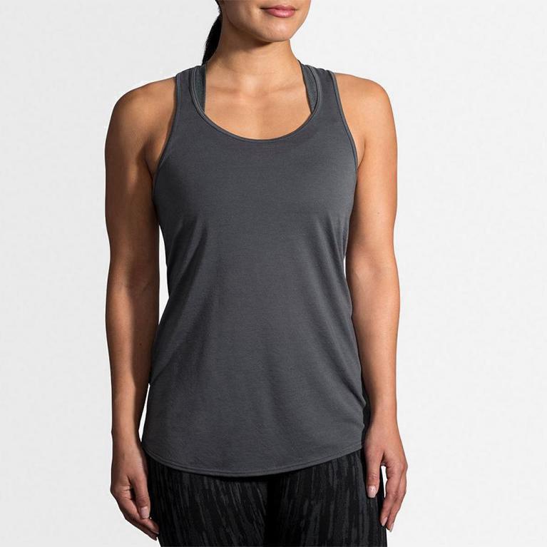 Brooks Distance Israel - Women's Running Tank Top - Grey (15267-WNXI)